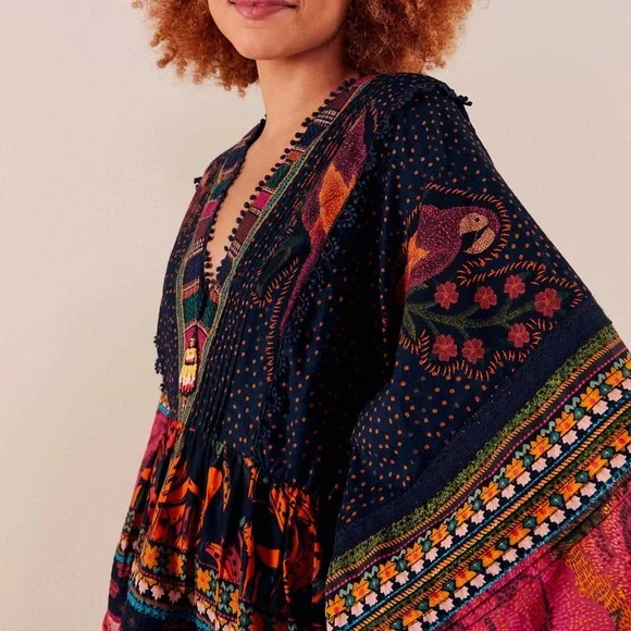 FARM RIO Mixed Patchwork Mini Dress (NWT) - Picture 5 of 14